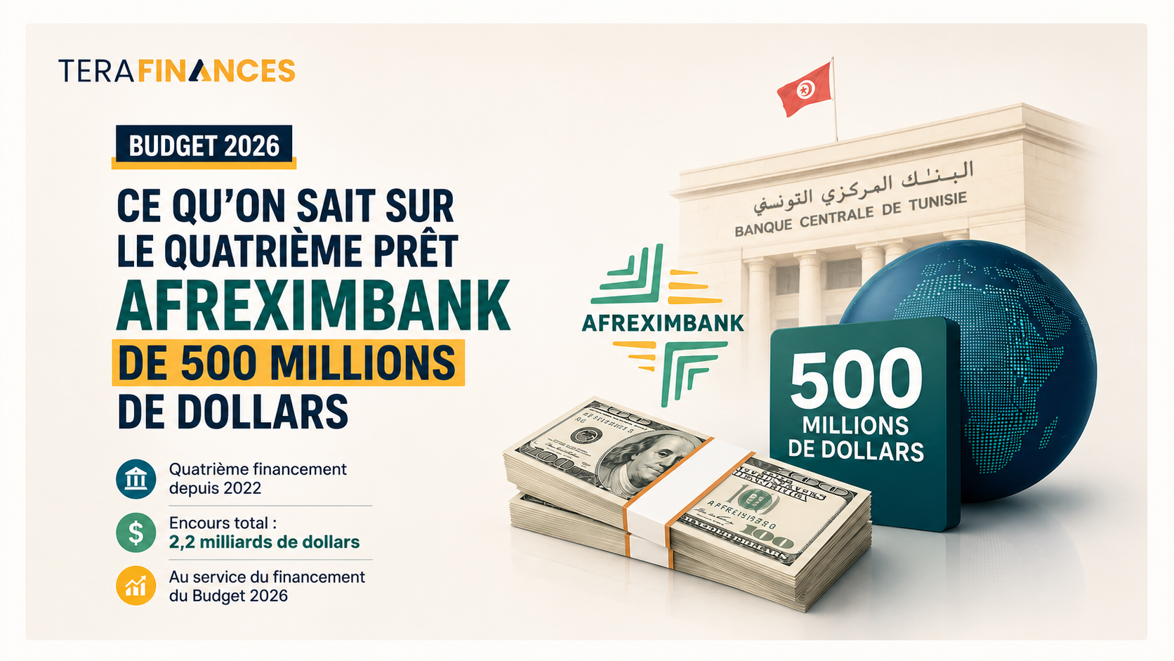 Budget 2026 : ce qu'on sait sur le quatrième prêt Afreximbank de 500 millions de dollars