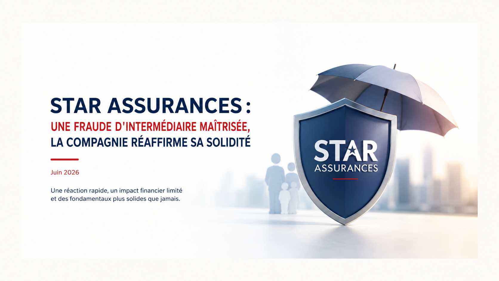 STAR Assurances : une fraude d'intermédiaire maîtrisée, la compagnie réaffirme sa solidité