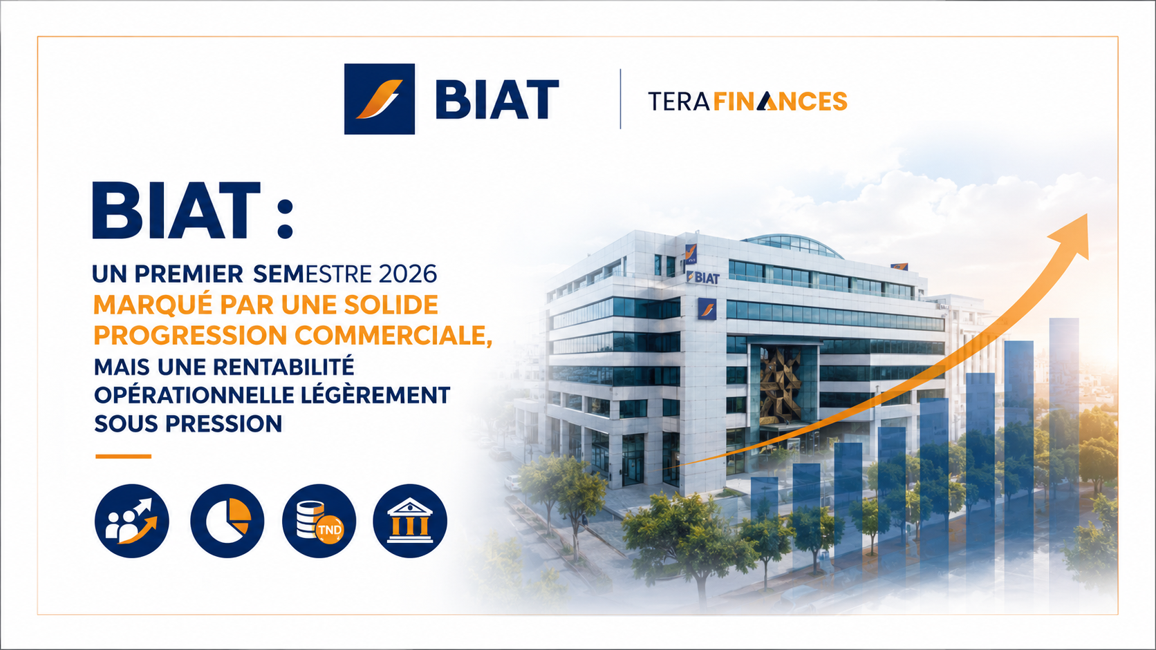 BIAT : un premier semestre 2026 marqué par une solide progression commerciale, mais une rentabilité opérationnelle légèrement sous pression