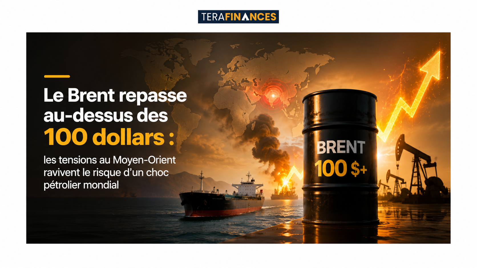 Le Brent repasse au-dessus des 100 dollars : les tensions au Moyen-Orient ravivent le risque d'un choc pétrolier mondial