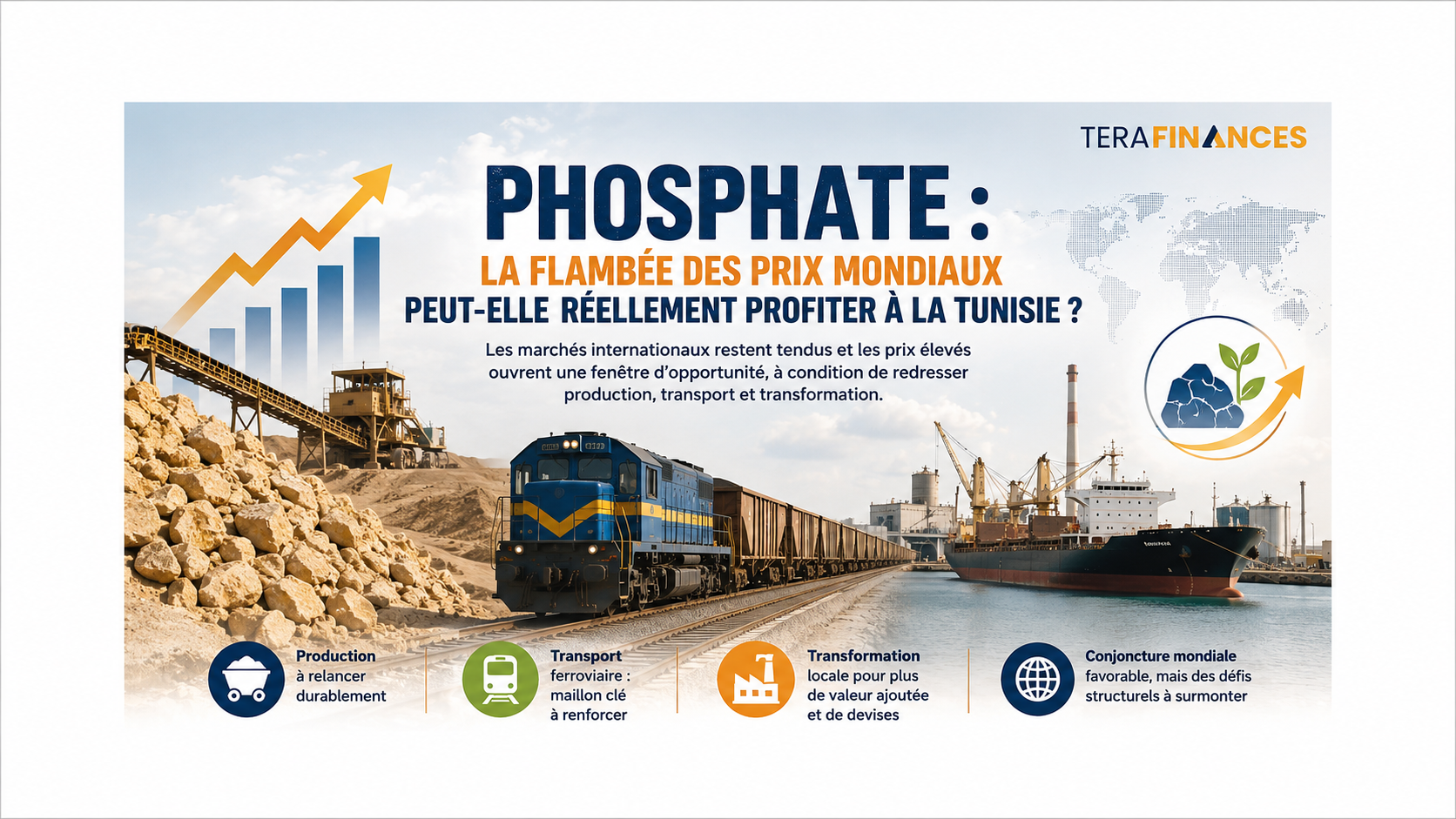 Phosphate : la flambée des prix mondiaux peut-elle réellement profiter à la Tunisie ?