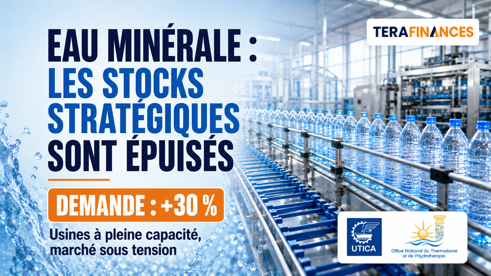 Eau minérale : les industriels annoncent l’épuisement des stocks stratégiques