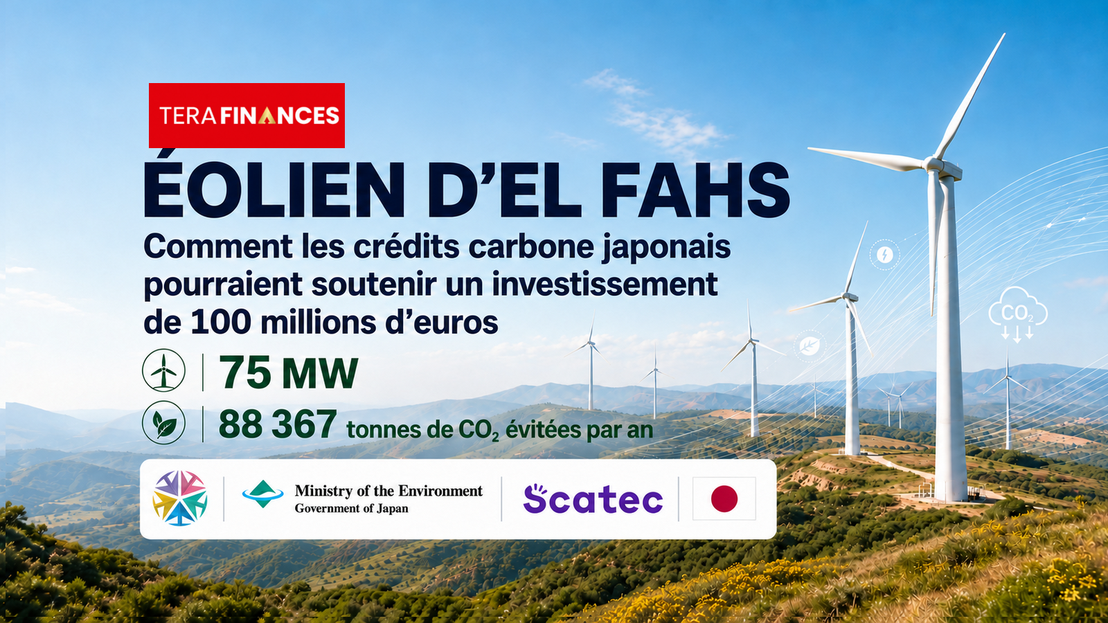 Éolien d’El Fahs : comment les crédits carbones japonais pourraient soutenir un investissement de 100 millions d’euros