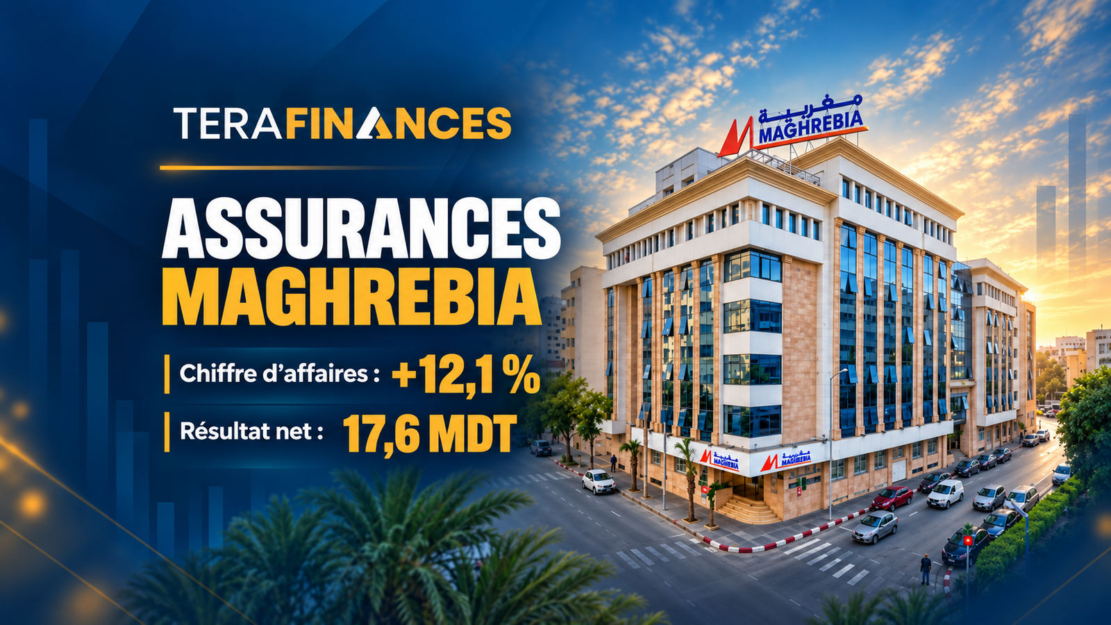ASSURANCES MAGHREBIA : Le chiffre d’affaires progresse de 12,1 %, le résultat net atteint 17,6 MDT