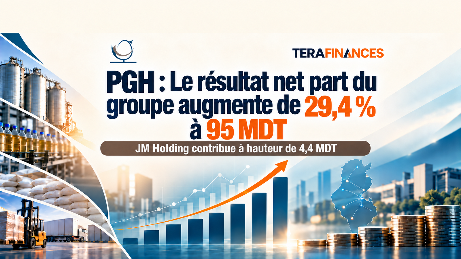 PGH : Le résultat net part du groupe augmente de 29,4% à 95 MDT
