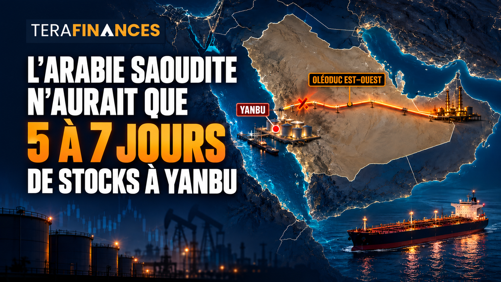 L’Arabie saoudite n’aurait que cinq à sept jours de stocks à Yanbu