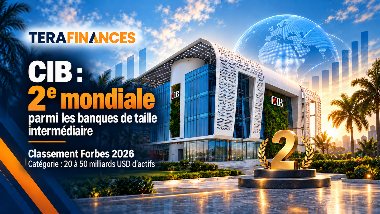 Forbes classe CIB (Egypte) au deuxième rang mondial des banques de taille intermédiaire les plus performantes