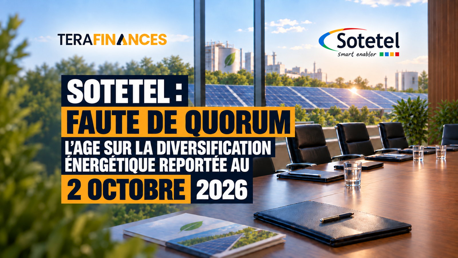 SOTETEL : faute de quorum, l’AGE sur la diversification énergétique reportée au 2 octobre