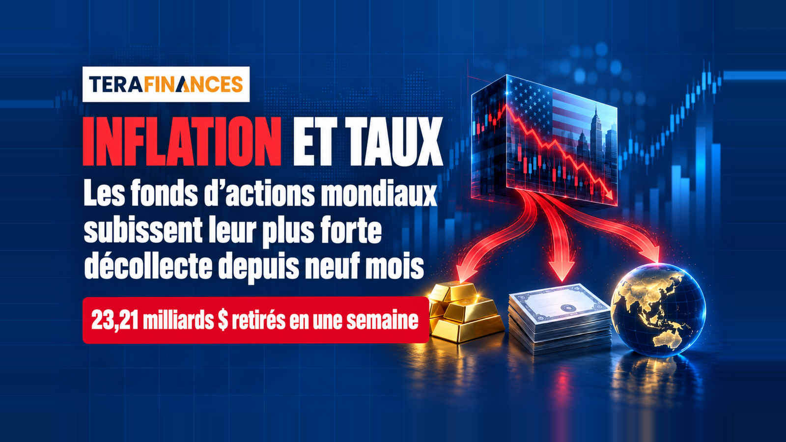 Inflation et taux : les fonds d’actions mondiaux subissent leur plus forte décollecte depuis neuf mois