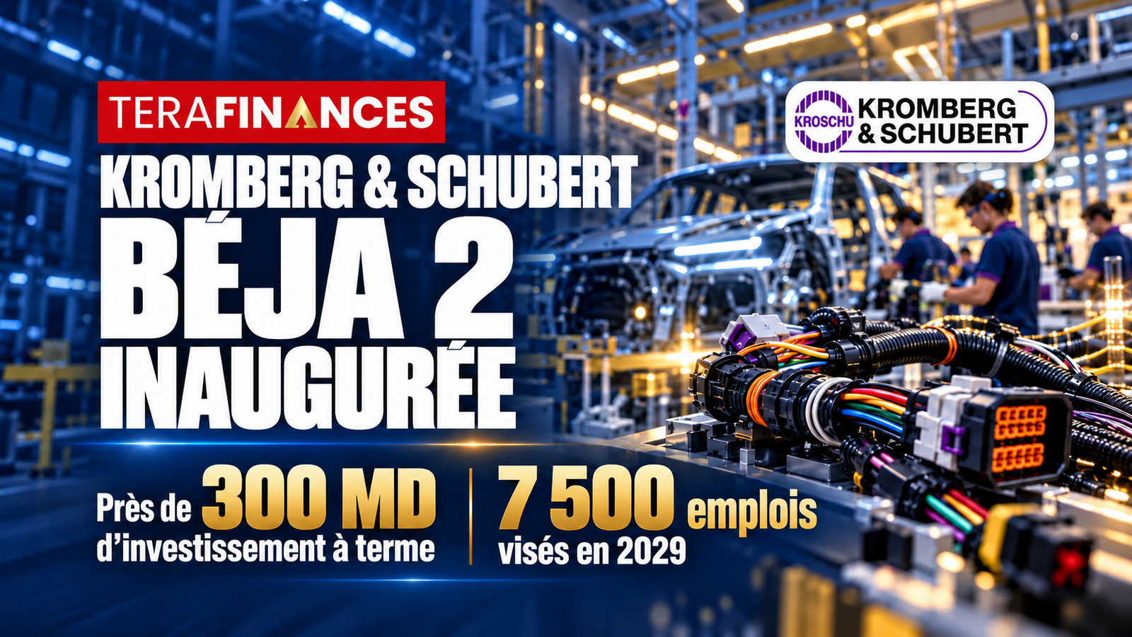 Kromberg & Schubert inaugure Béja 2 : près de 300 MD d’investissement et 7 500 emplois visés en 2029