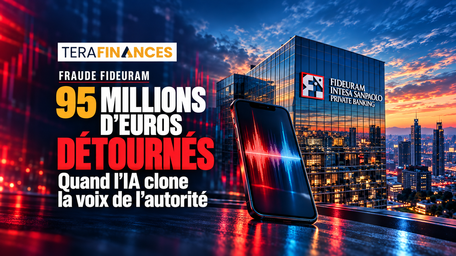 Fraude Fideuram : 95 millions d'euros détournés quand l'IA clone la voix de l'autorité